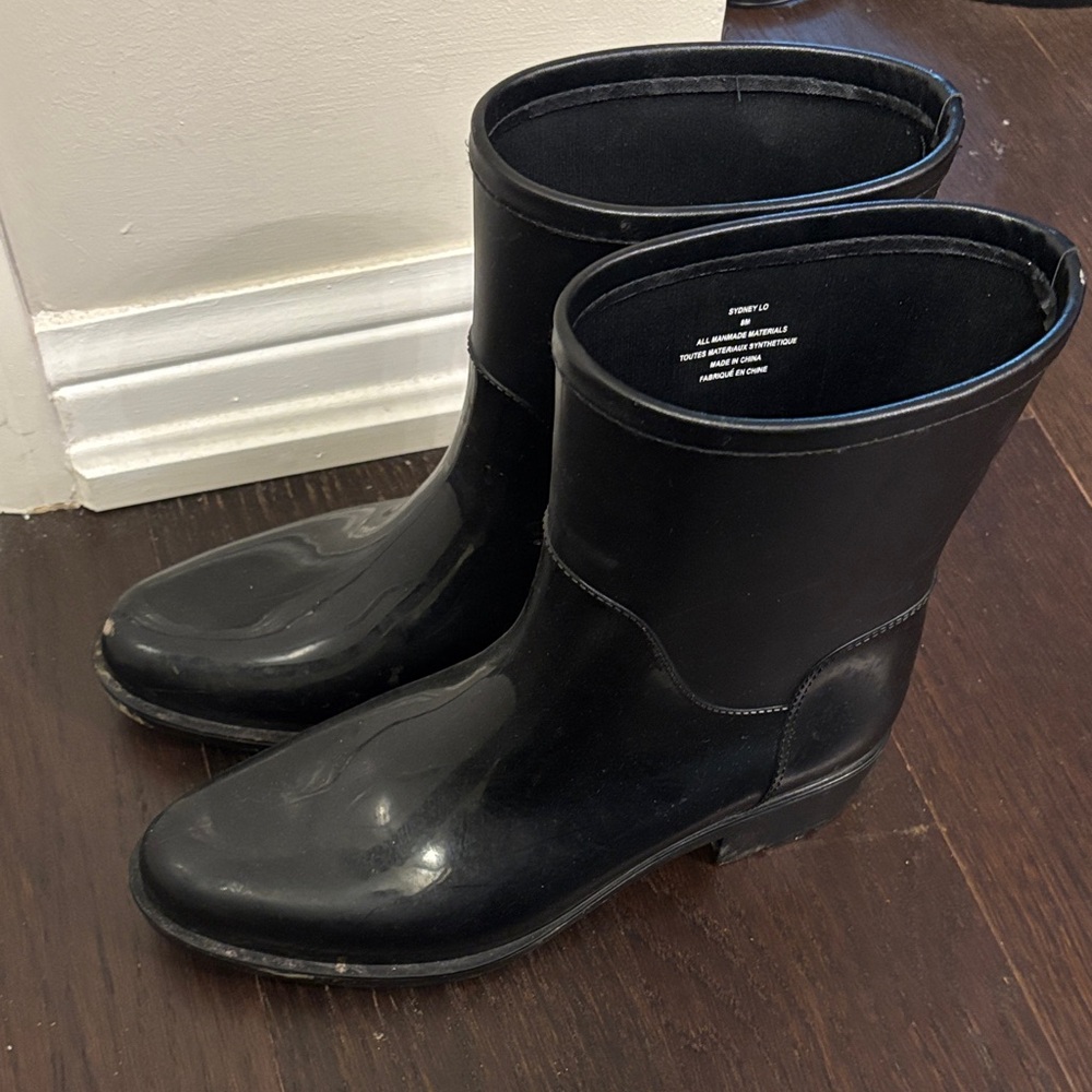 London Fog Black Rain Boots